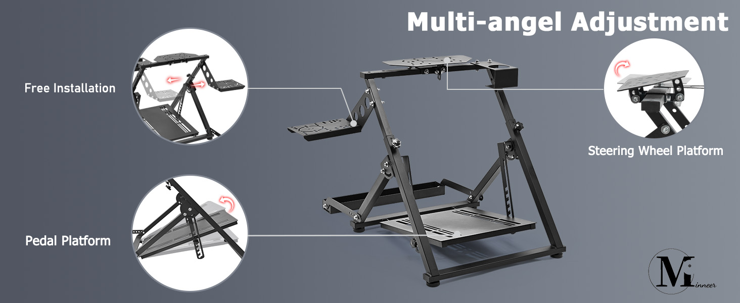 Gt Omega Racing Stand Steering Wheel Stand Gt Omega Footrest TITAN