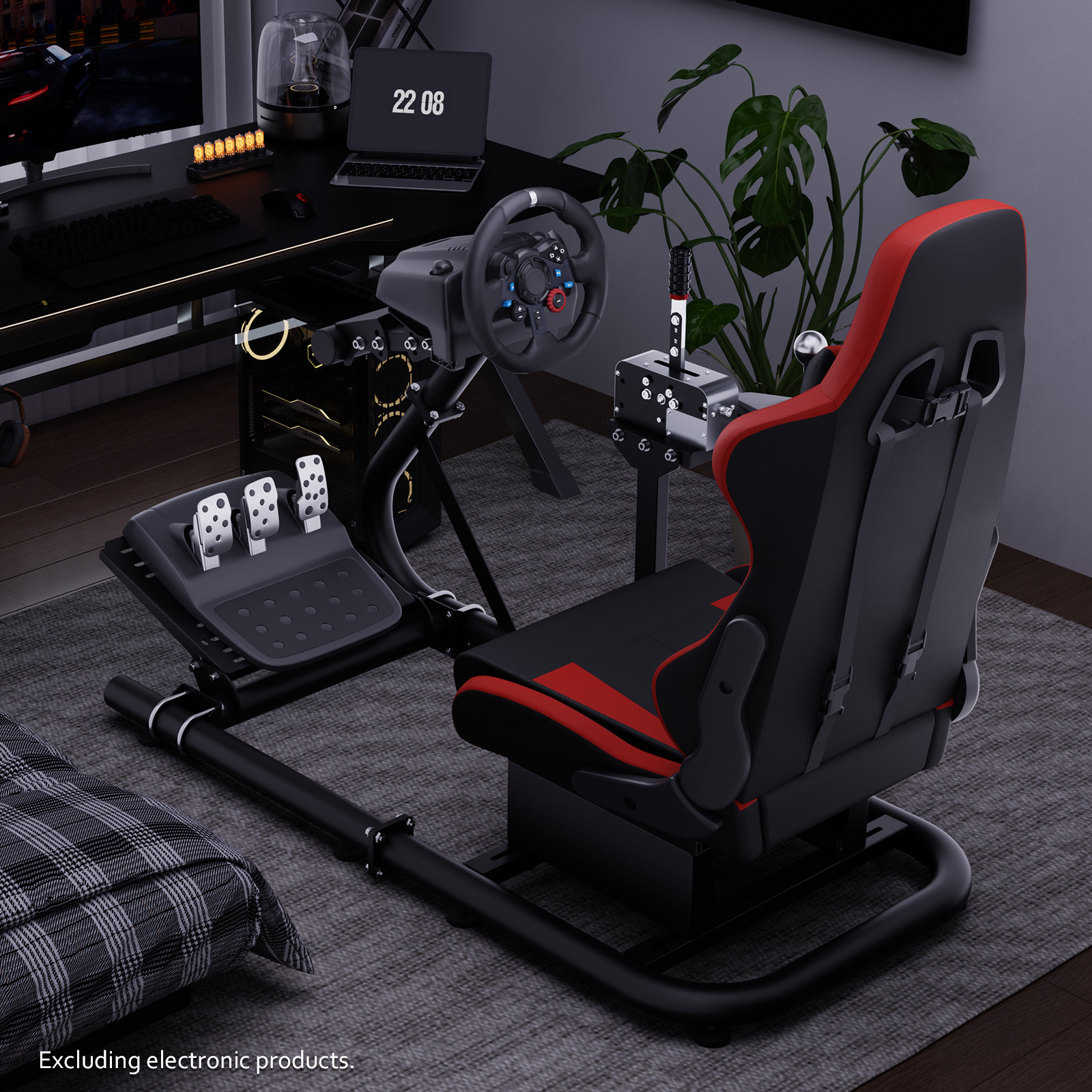 Cockpit Da Corsa Hottoby Con Sedile E Supporto TV, Per PS5, PS4, Xbox, PC, Logitech G29
