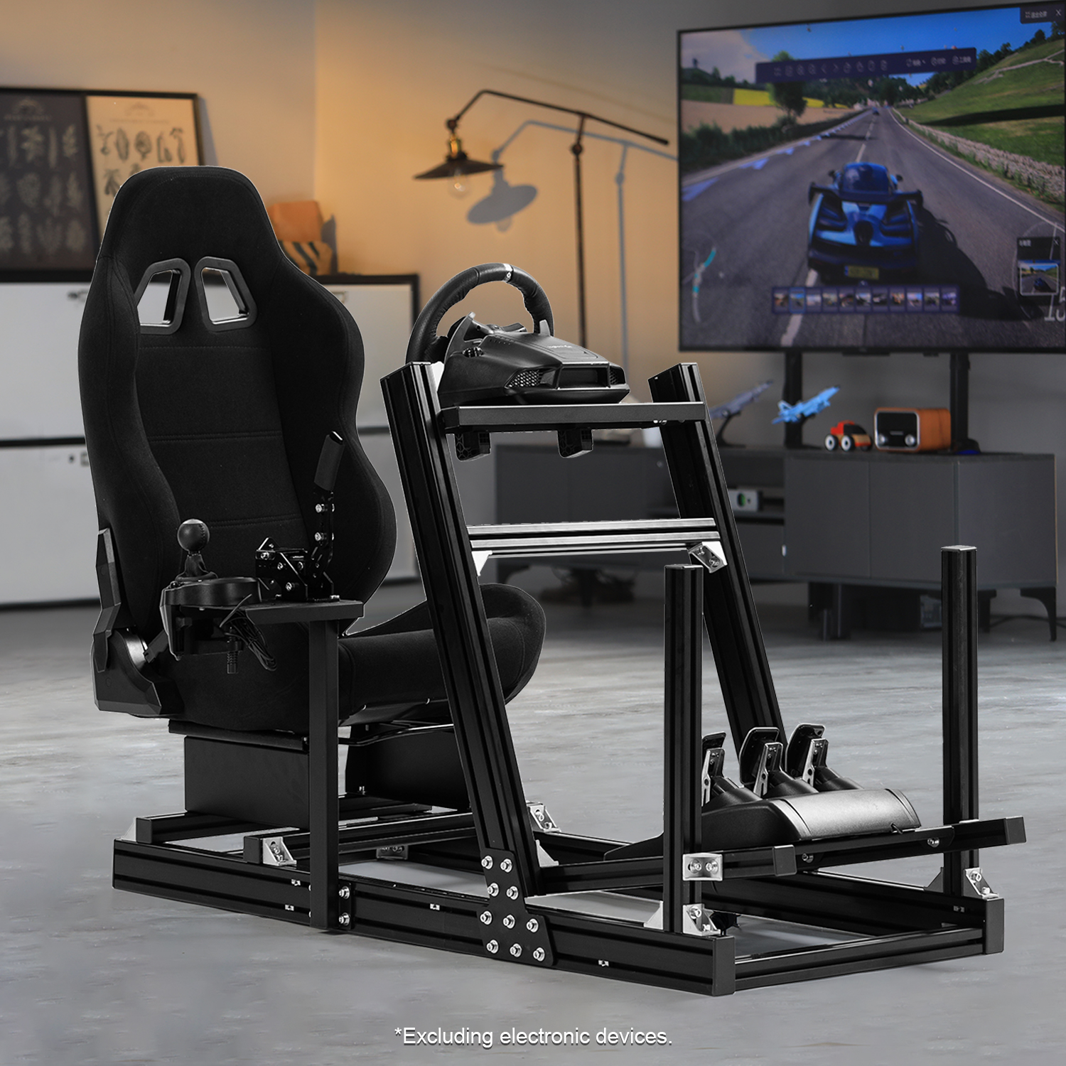 Marada 4080 Aluminum F1 Racing Sim Cockpit With Seat Fits Logitech